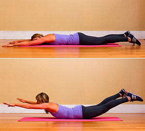 При разминке болит спина