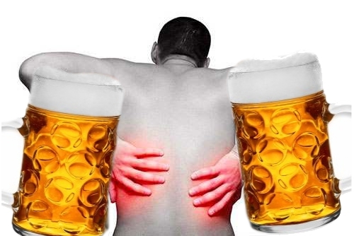 Боль в пояснице после употребления алкоголя