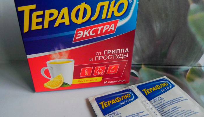 Форма выпуска лекарства Терафлю в пакетиках