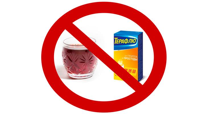 Запрет на совместный прием Терафлю и спиртного